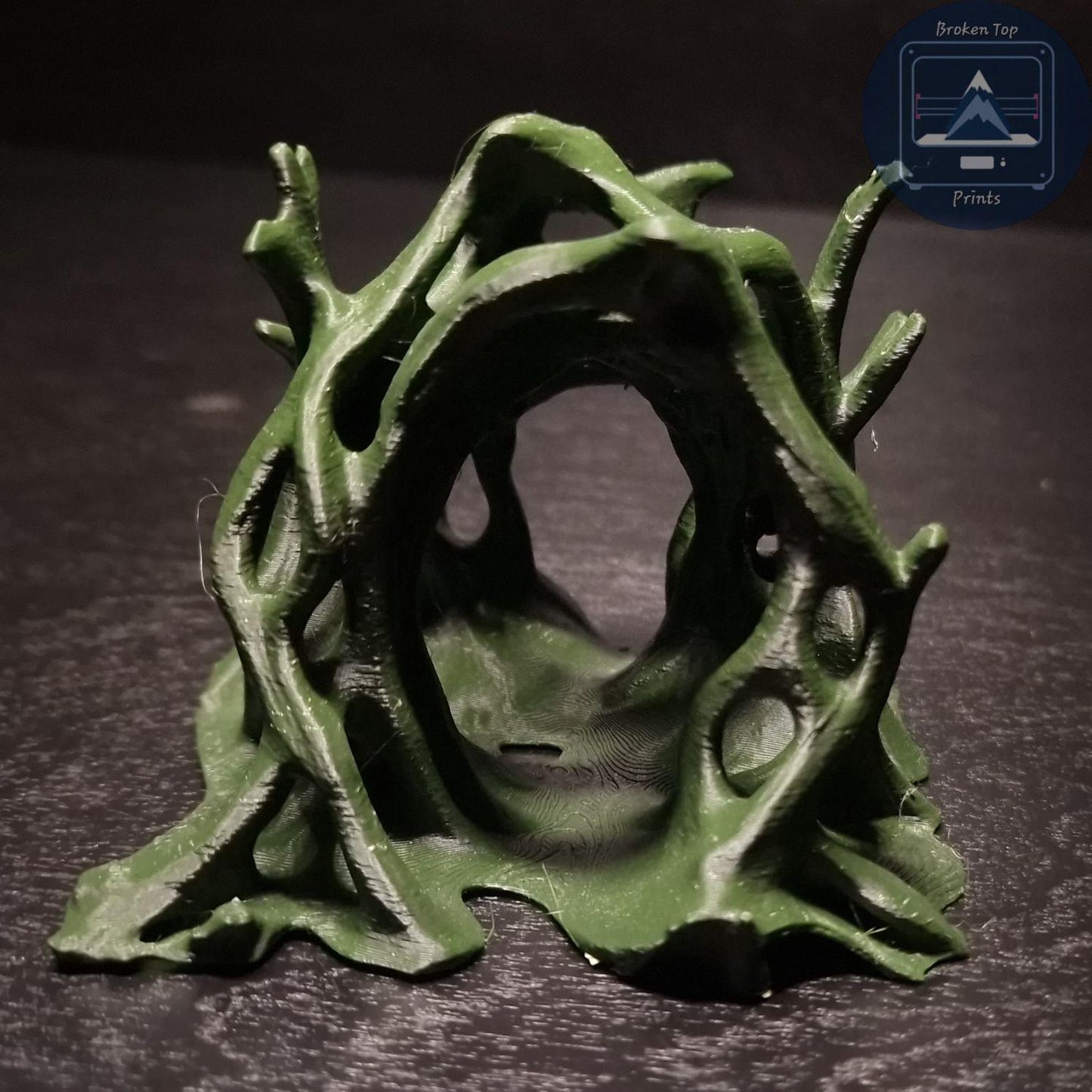 Aquascape Tunnel Cave: 3D Printed Aquarium Terrarium Archway, for Fish Shrimp Reptile, (Natural Forest Style Decor) Hardscape Tank Ornament