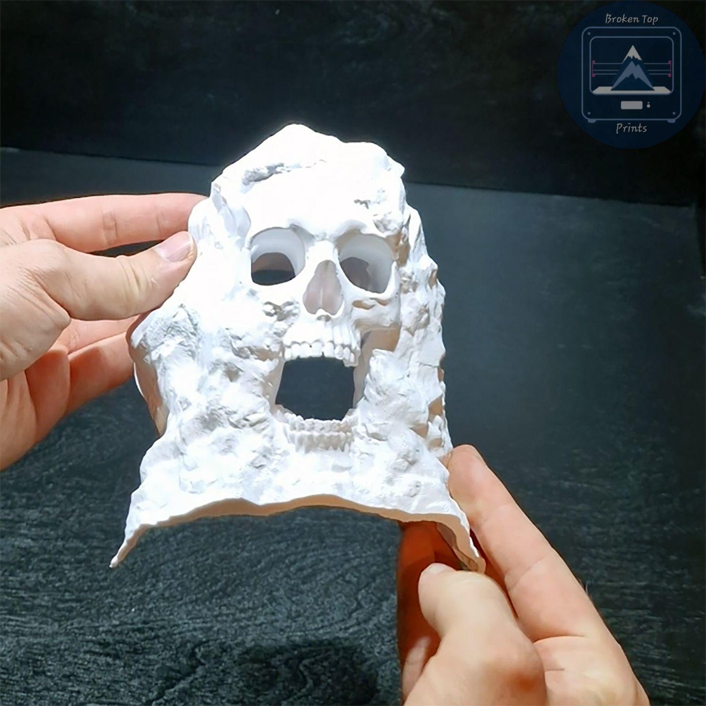 Dead Man’s Grave Aquarium Hide – Underground Skull Cave Tunnel for Fish & Shrimp | 3D Printed Tank Decor