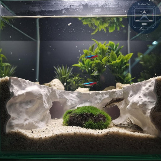 Pleco Rapids Aquarium Cave Hideout for Fish Shrimp and Reptiles Natural Rock Tunnel Decor for Aquascaping Terrariums and Fish Tanks