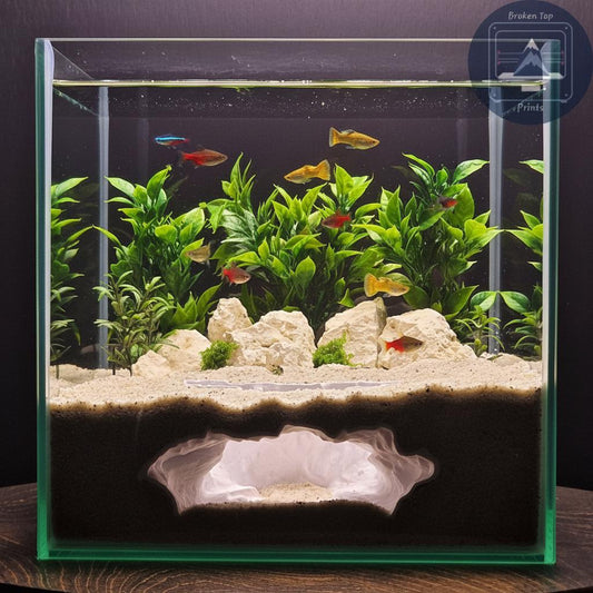 Canyonshade Aquarium Terrarium Cave Hideout for Fish Shrimp and Reptiles Natural Canyon Rock Style Tunnel Decor for Aquascaping Tanks