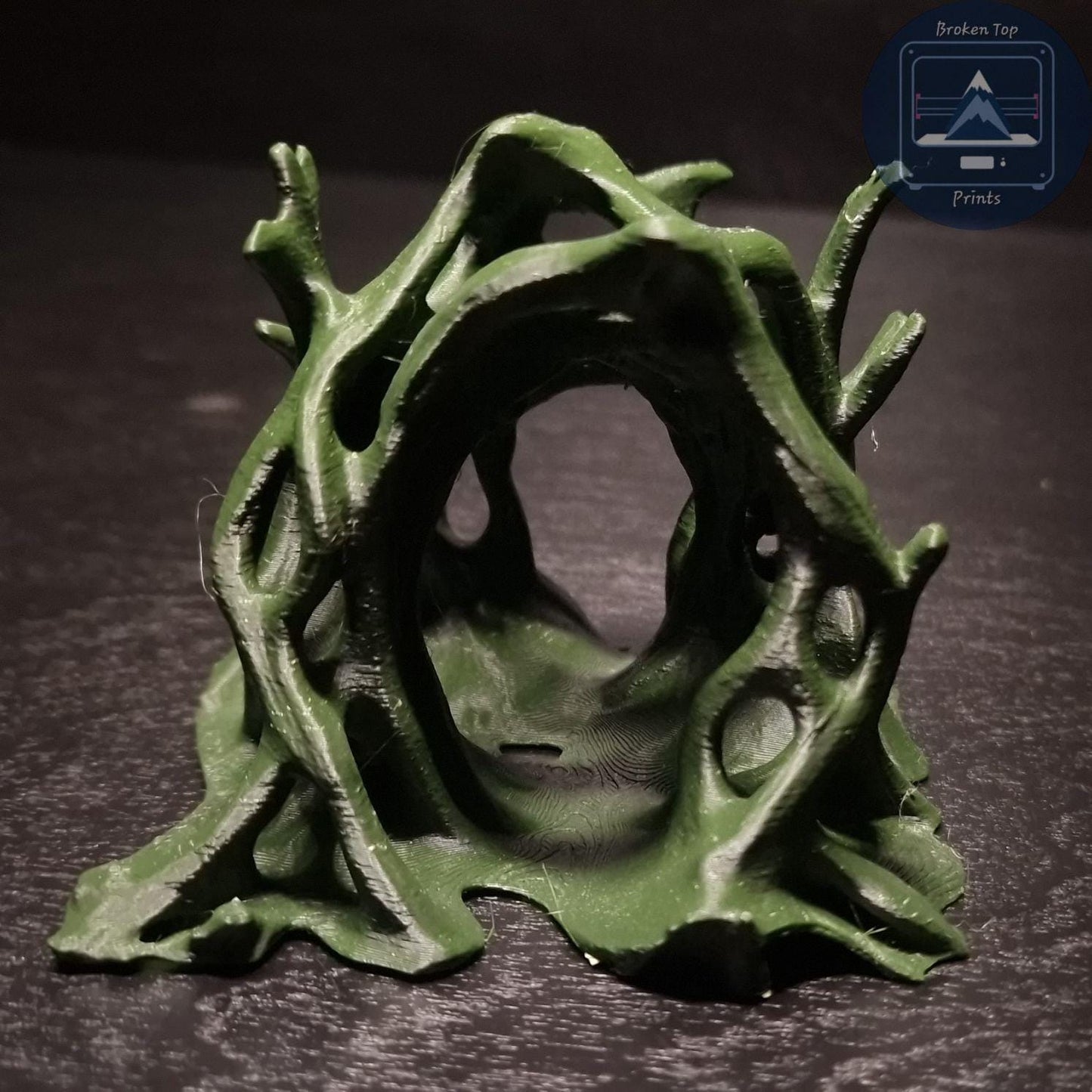 Aquascape Tunnel Cave: 3D Printed Aquarium Terrarium Archway, for Fish Shrimp Reptile, (Natural Forest Style Decor) Hardscape Tank Ornament