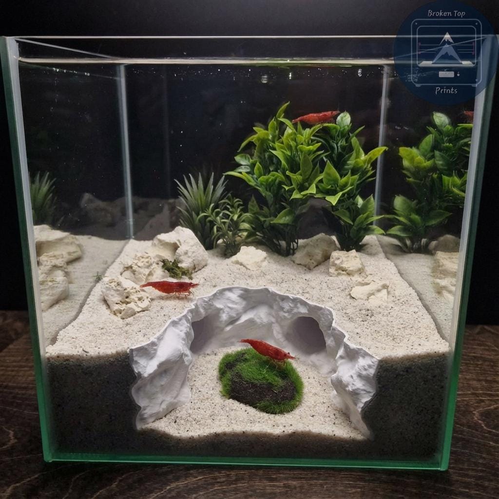 Pleco Rapids Aquarium Cave Hideout for Fish Shrimp and Reptiles Natural Rock Tunnel Decor for Aquascaping Terrariums and Fish Tanks