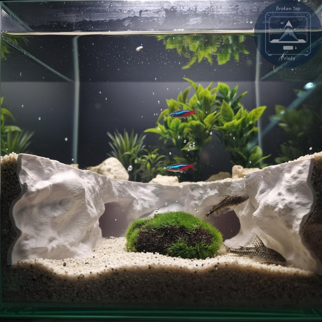 Pleco Rapids Aquarium Cave Hideout for Fish Shrimp and Reptiles Natural Rock Tunnel Decor for Aquascaping Terrariums and Fish Tanks