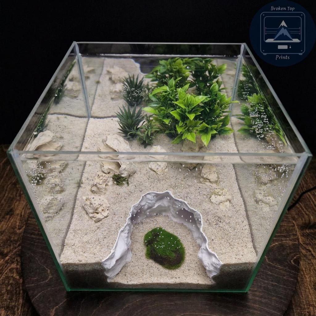 Pleco Rapids Aquarium Cave Hideout for Fish Shrimp and Reptiles Natural Rock Tunnel Decor for Aquascaping Terrariums and Fish Tanks
