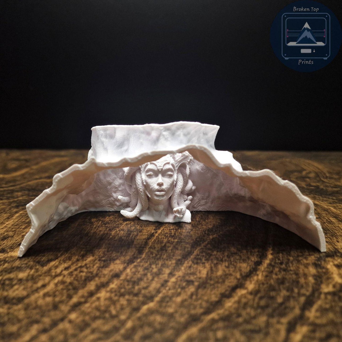 Medusa’s Lair – Aquarium & Terrarium Cave Hideout for Fish, Shrimp, and Reptiles | Mythical Gorgon Face Tunnel Decor for Aquascaping