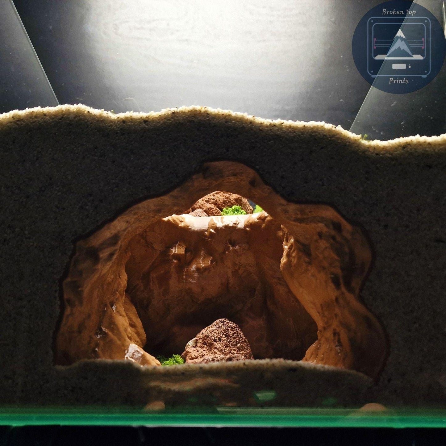 Twilight Cavern – 3D Printed Aquarium & Terrarium Hideout | Naturalistic Fish, Shrimp, Reptile Cave Decor