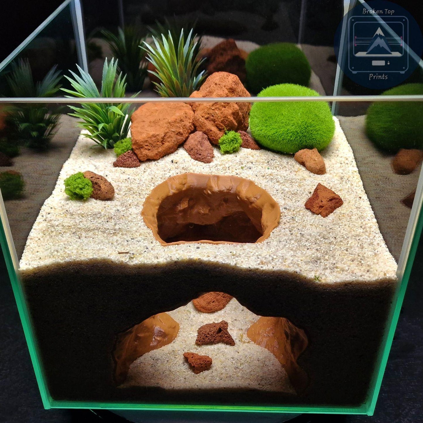 Twilight Cavern – 3D Printed Aquarium & Terrarium Hideout | Naturalistic Fish, Shrimp, Reptile Cave Decor