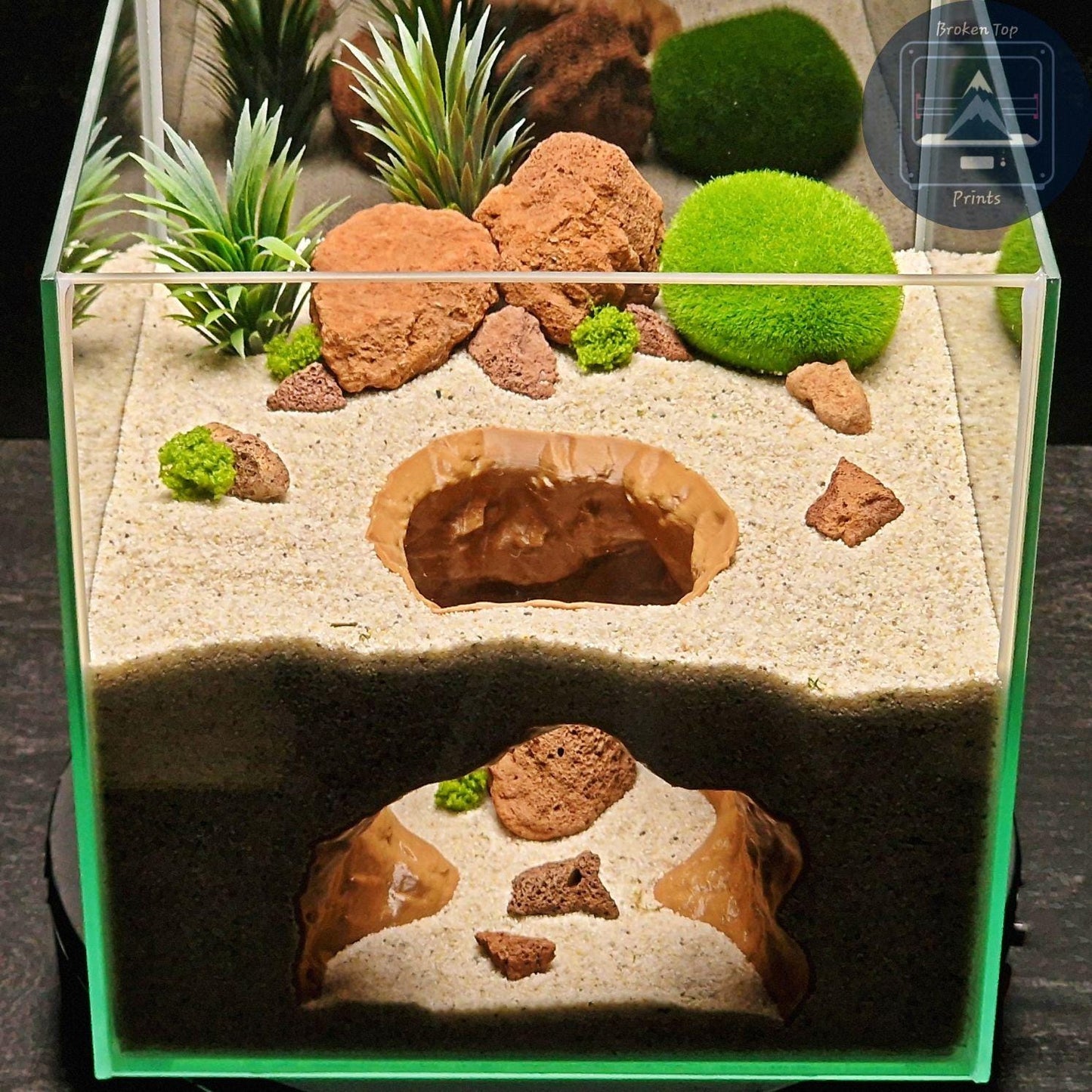 Twilight Cavern – 3D Printed Aquarium & Terrarium Hideout | Naturalistic Fish, Shrimp, Reptile Cave Decor