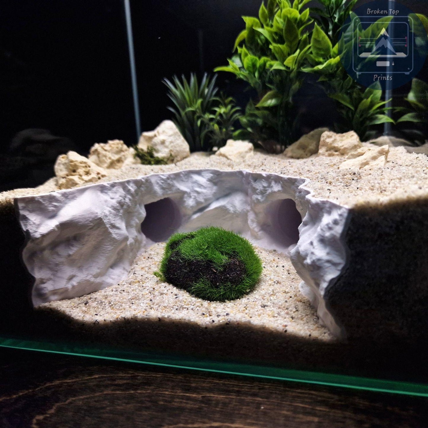 Pleco Rapids Aquarium Cave Hideout for Fish Shrimp and Reptiles Natural Rock Tunnel Decor for Aquascaping Terrariums and Fish Tanks