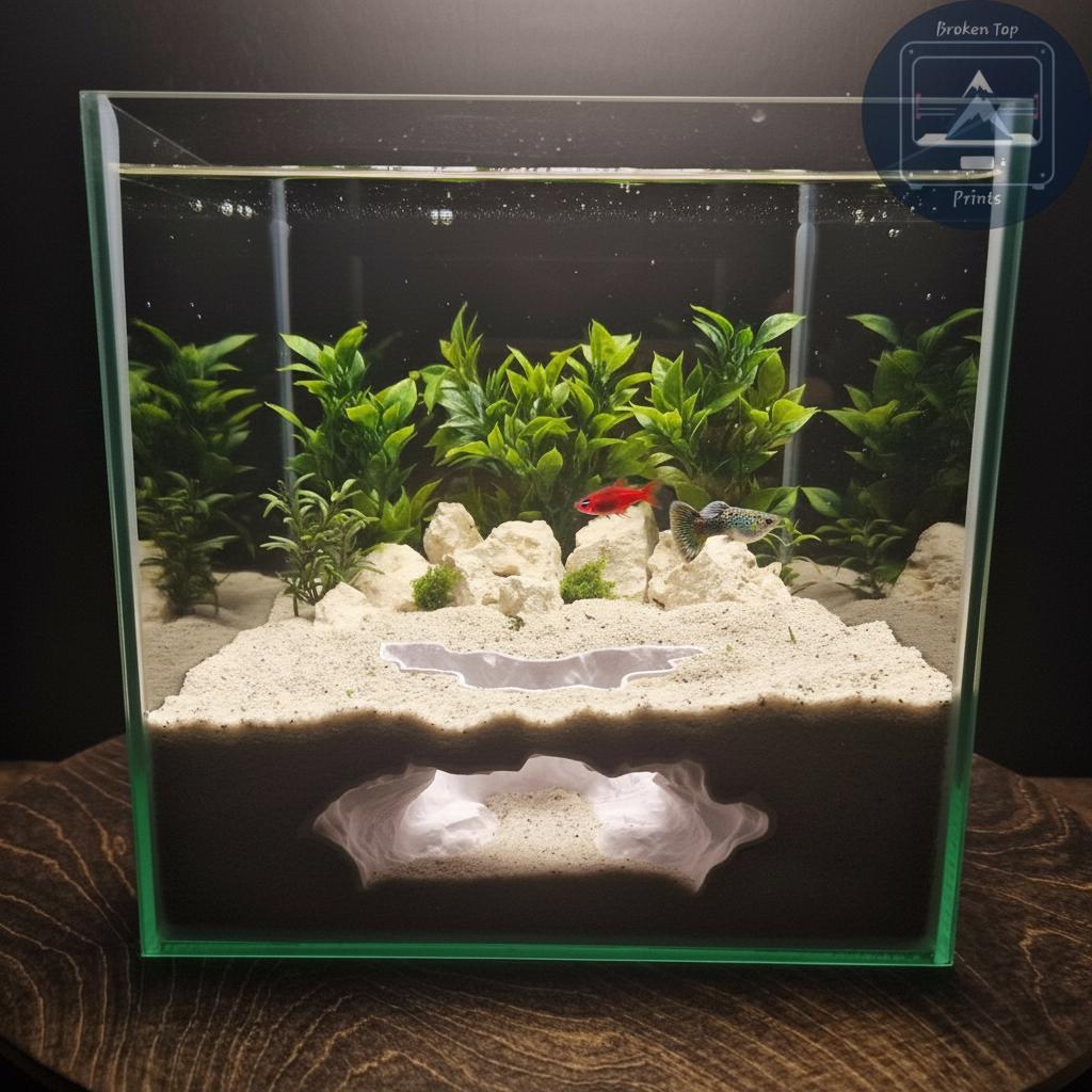 Canyonshade Aquarium Terrarium Cave Hideout for Fish Shrimp and Reptiles Natural Canyon Rock Style Tunnel Decor for Aquascaping Tanks