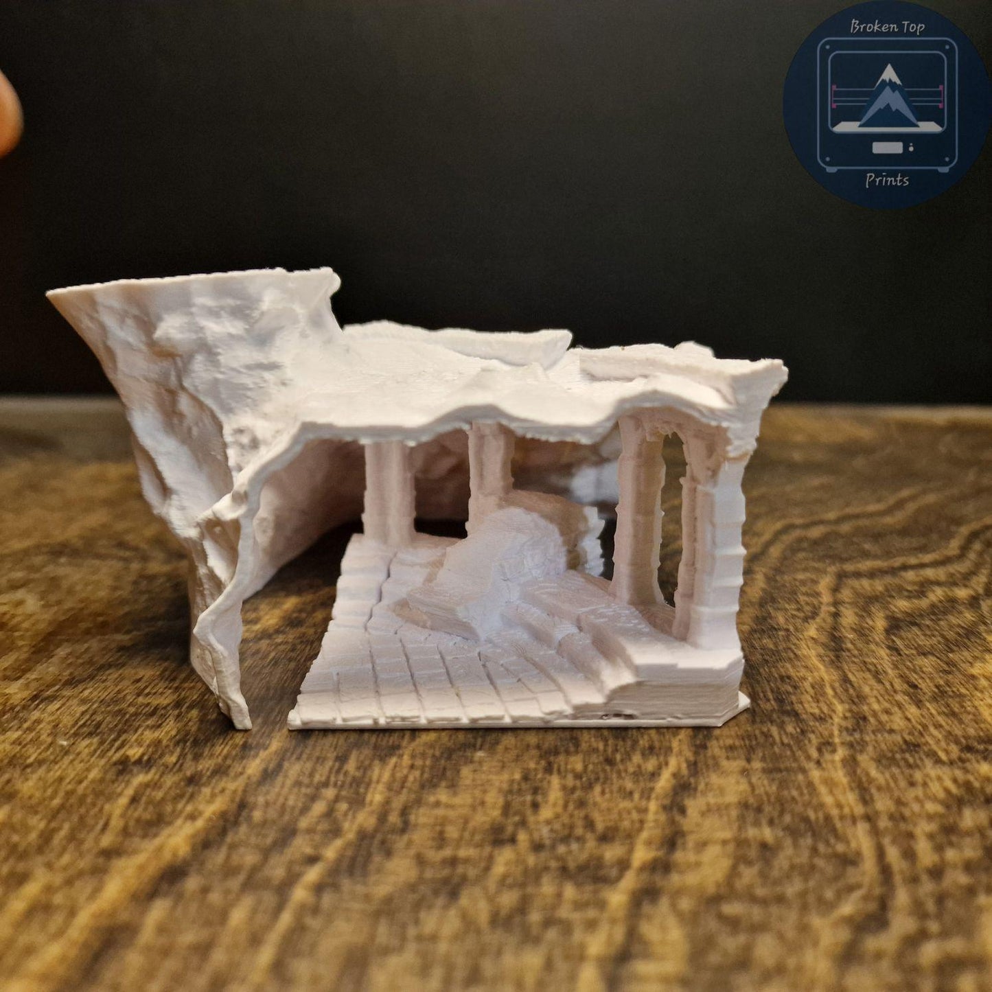 Aquarium Cave, Substrate Tunnel | Old Ruins Underground Hideout | 3D Printed PETG Fish Shelter for Shrimp, Bettas & Plecos