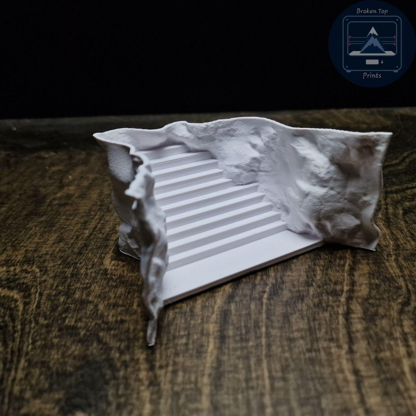 Aquarium Cave, Substrate Tunnel and Fish Shelter | Seaside Stairway Hide, 3D Printed PETG Aquascape Décor for Shrimp & Plecos