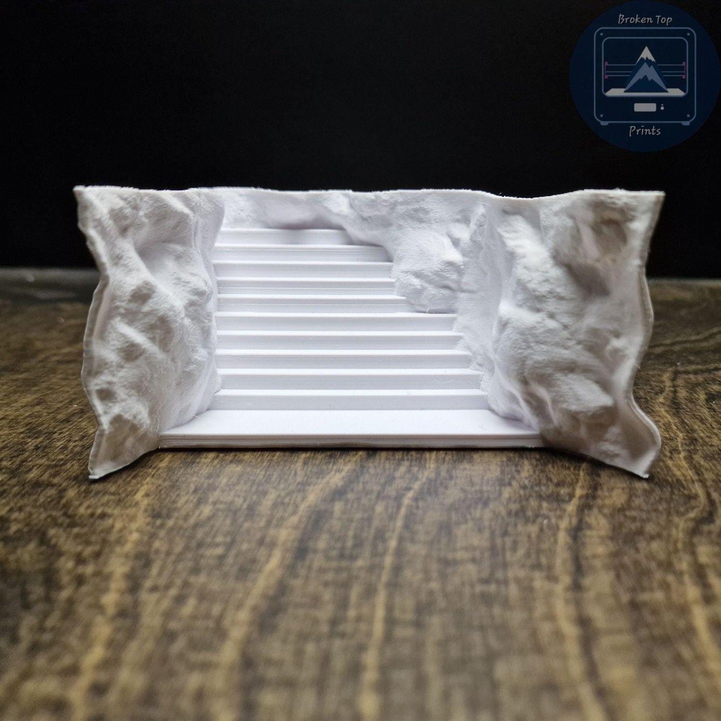 Aquarium Cave, Substrate Tunnel and Fish Shelter | Seaside Stairway Hide, 3D Printed PETG Aquascape Décor for Shrimp & Plecos