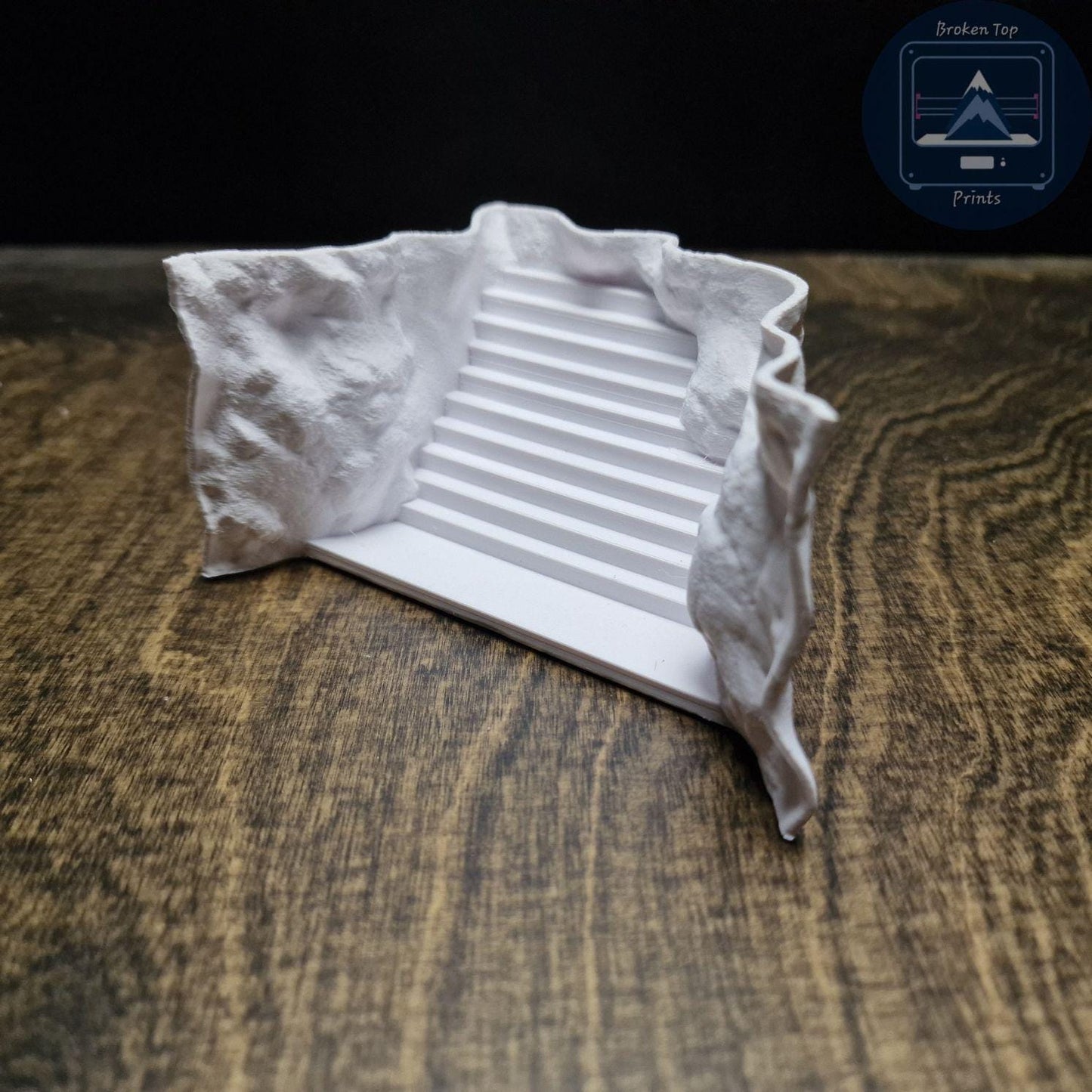 Aquarium Cave, Substrate Tunnel and Fish Shelter | Seaside Stairway Hide, 3D Printed PETG Aquascape Décor for Shrimp & Plecos