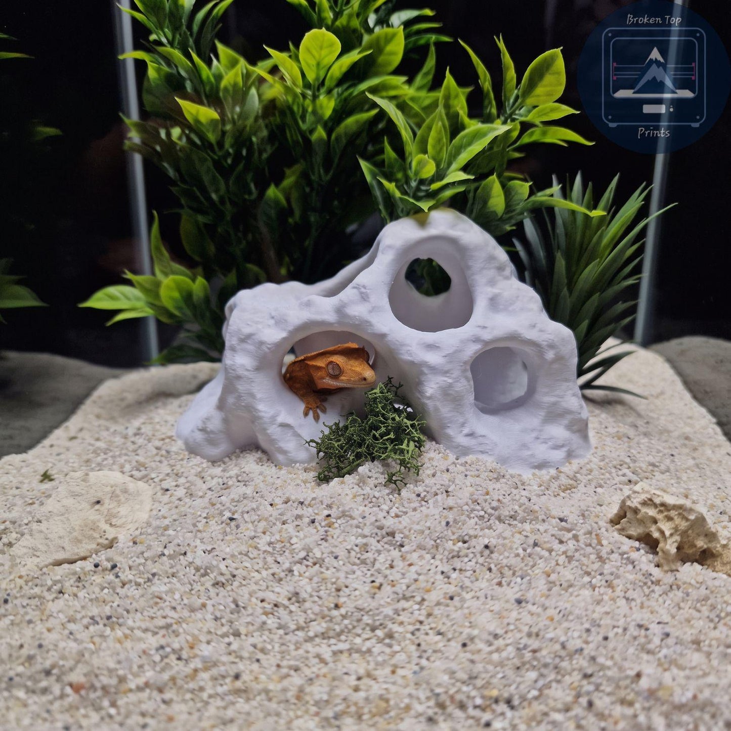 Aquarium Cave, Terrarium Hide, MoonRock Hide, 3D Printed PETG Fish Shelter, Shrimp Hideout, Gecko & Reptile Cave, Aquascape Decor